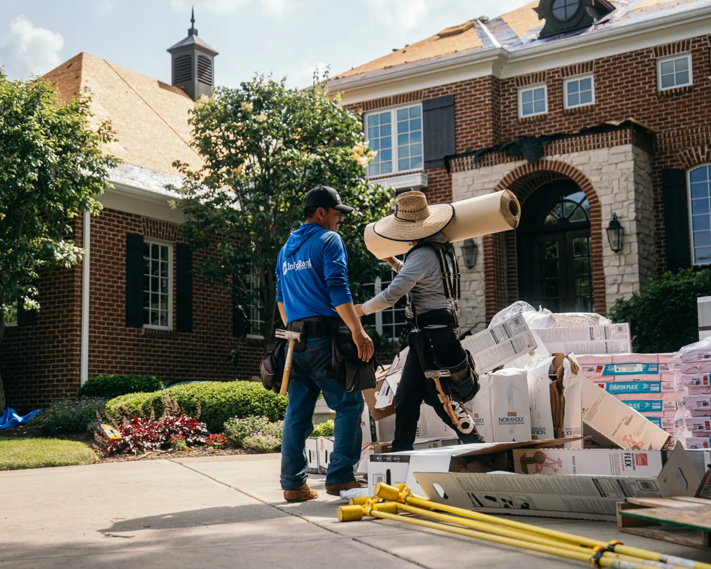 Roof inspection documented on a New Point home