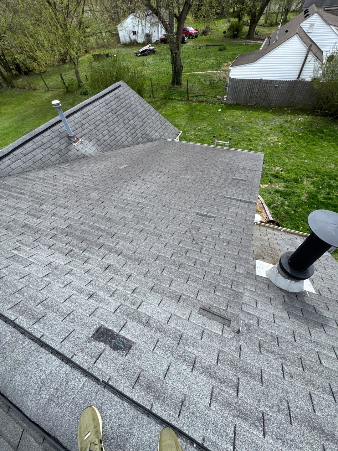 Missing shingles from wind damage Indianapolis